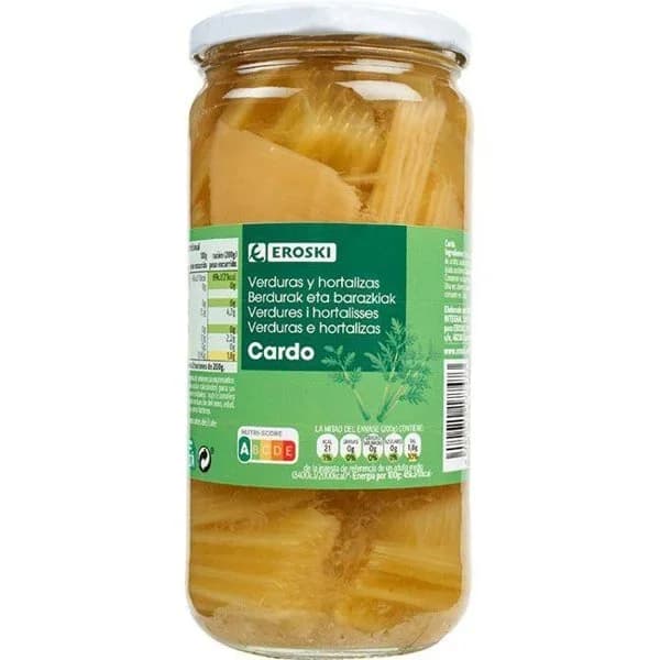 Cardo troceado EROSKI, frasco 400 g - 0.4 kg - Imagen del producto en Findit