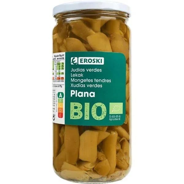 Judía verde plana EROSKI BIO, frasco 350 g - 0.35 kg - Imagen del producto en Findit