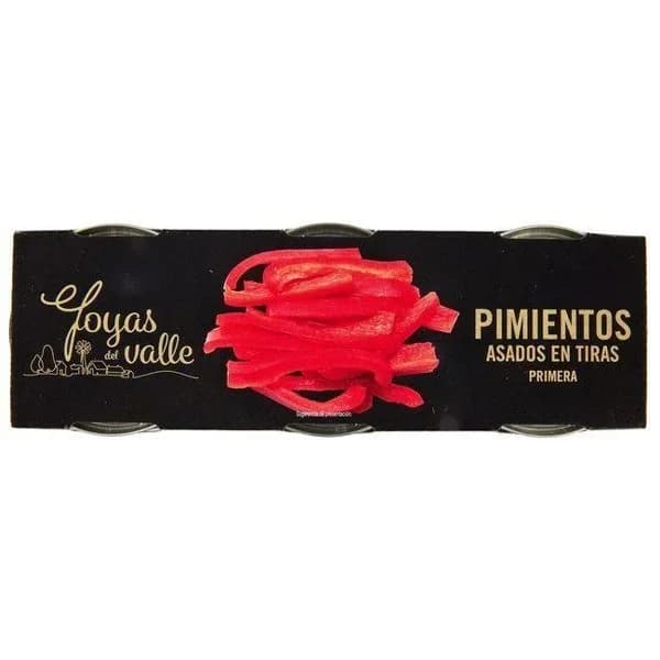 Pimiento del morrón en tiras JOYAS DEL VALLE, pack 3x60 g - 0.18 kg - Imagen del producto en Findit