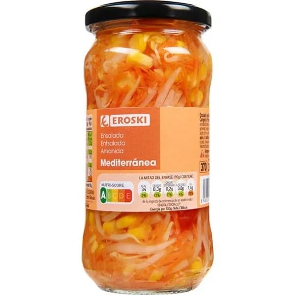 Ensalada Mediterránea EROSKI, frasco 180 g - 0.18 kg - Imagen del producto en Findit