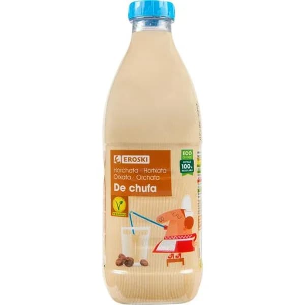 Horchata EROSKI, botella 1 litro - 1 l - Imagen del producto en Findit