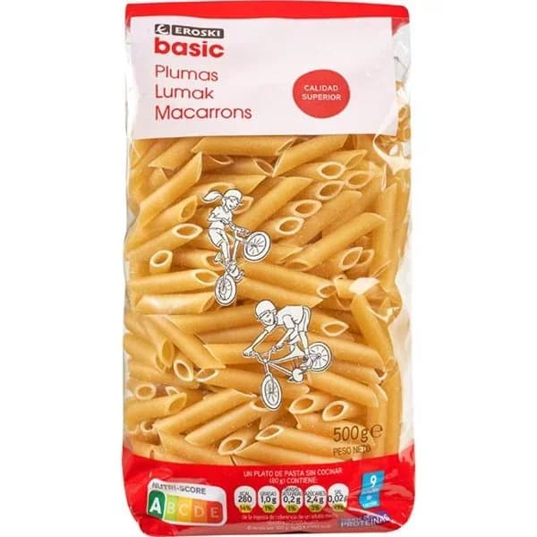 Macarrones EROSKI basic, paquete 500 g - 0.5 kg - Imagen del producto en Findit