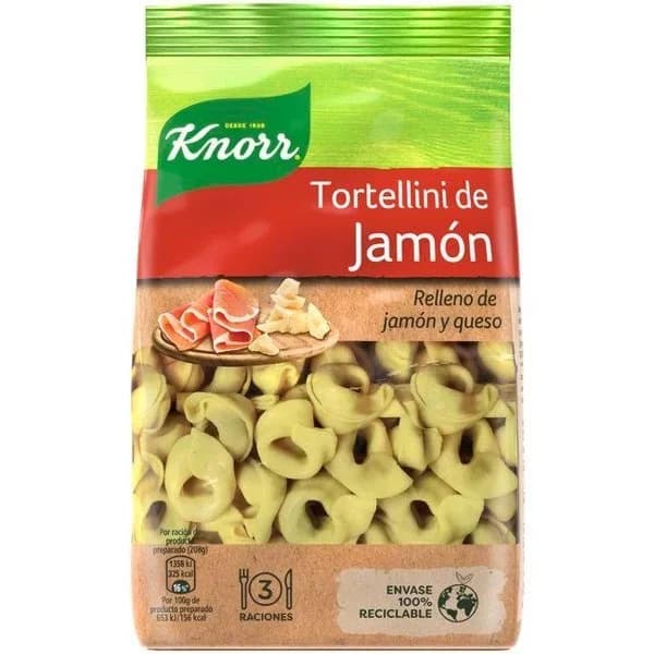 Tortellini de jamón KNORR, bolsa 250 g - 0.25 kg - Imagen del producto en Findit
