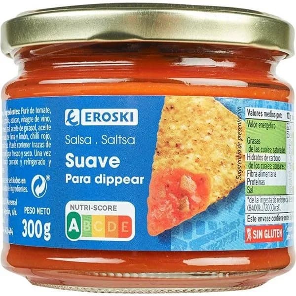 Salsa mejicana EROSKI, frasco 300 g - 0.3 kg - Imagen del producto en Findit