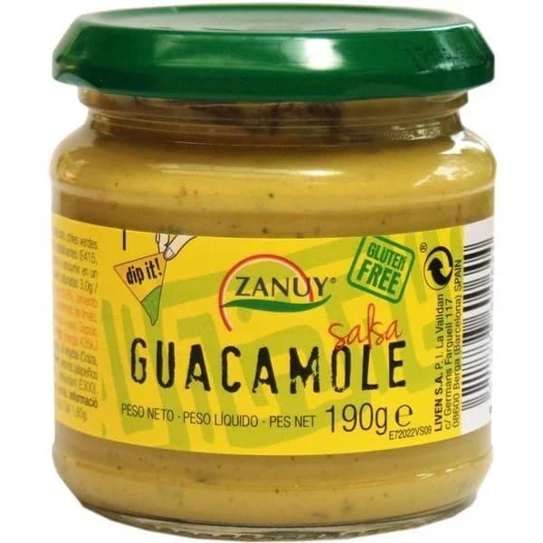 Salsa guacamole ZANUY, frasco 190 g - 0.19 kg - Imagen del producto en Findit