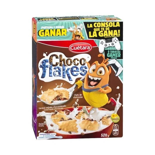 Choco flakes CUÉTARA, caja 520 g - 0.52 kg - Imagen del producto en Findit