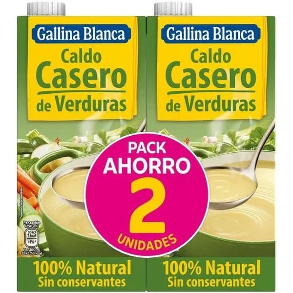 Caldo casero de verduras Gallina Blanca pack de 2 briks de 1 l. - 2 l - Imagen del producto en Findit