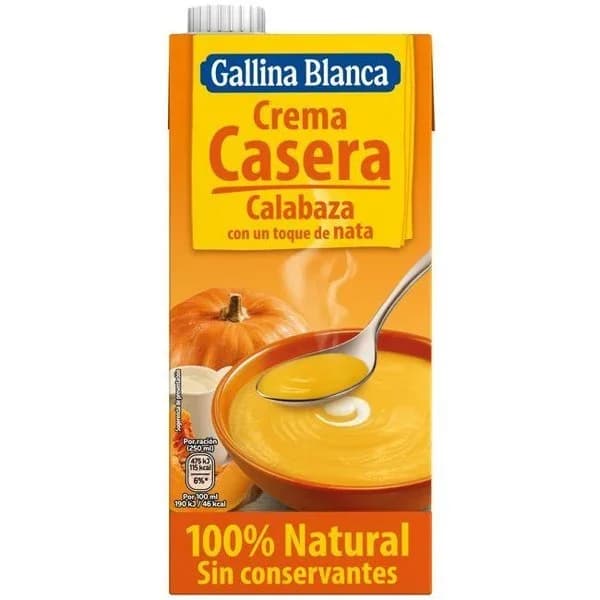 Crema de calabaza GALLINA BLANCA, brik 1 litro - 1 l - Imagen del producto en Findit