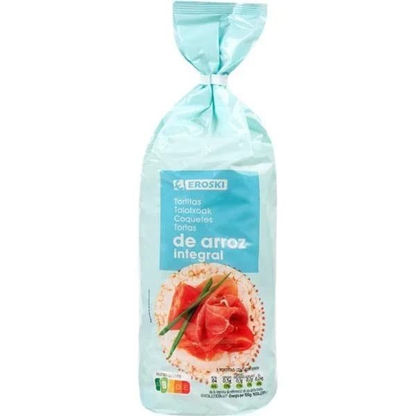 Tortita de arroz EROSKI, paquete 130 g - 0.13 kg - Imagen del producto en Findit