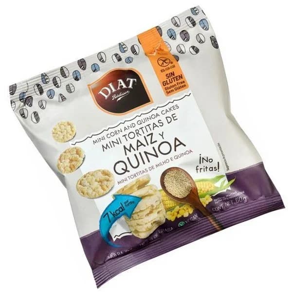 Mini tortitas de maíz-quinoa D. RADISSON, bolsa 50 g - 0.05 kg - Imagen del producto en Findit