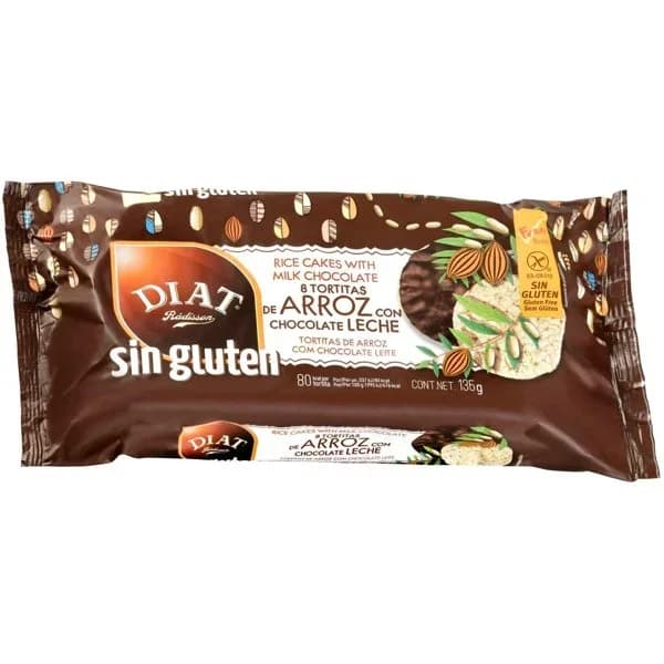 Tortita de arroz chocolate con leche D. RADISSON, paquete 135 g - 0.14 kg - Imagen del producto en Findit