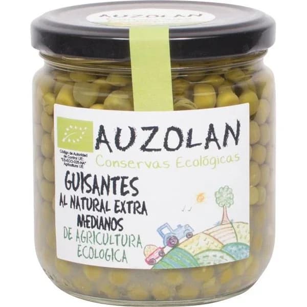 Guisantes naturales ecológicos AUZOLAN, frasco 205 g - 0.21 kg - Imagen del producto en Findit