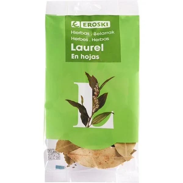 Laurel en hojas EROSKI, bolsa 8 g - 0.01 kg - Imagen del producto en Findit