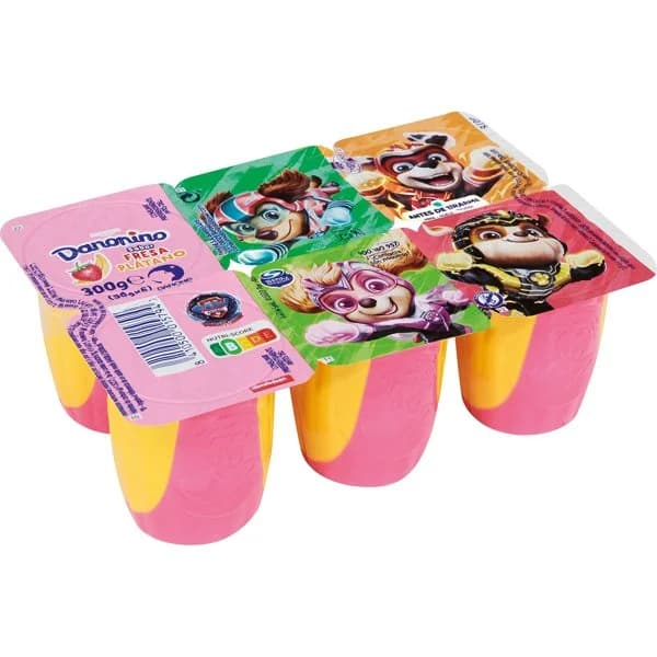 Danonino sabor fresa y plátano Danone - 0.3 ud - Imagen del producto en Findit