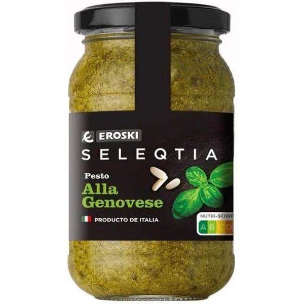 Pesto genovese EROSKI SELEQTIA, frasco 190 g - 0.19 kg - Imagen del producto en Findit
