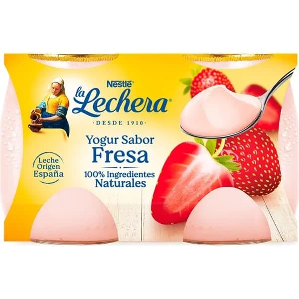 Yogur enriquecido sabor fresa LA LECHERA, pack 2x125 g - 0.25 kg - Imagen del producto en Findit