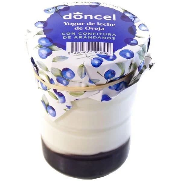Yogur de oveja con confitura de arándanos DONCEL, tarro 140 g - 0.12 kg - Imagen del producto en Findit