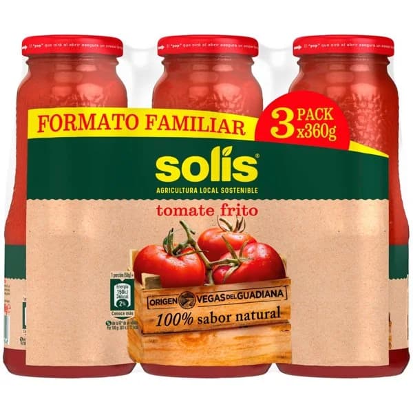 Tomate Frito Frasco Pack de 3 - 1.08 kg - Imagen del producto en Findit