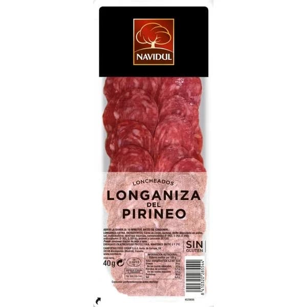 Longaniza del Pirineo NAVIDUL, sobre 40 g - 0.04 kg - Imagen del producto en Findit