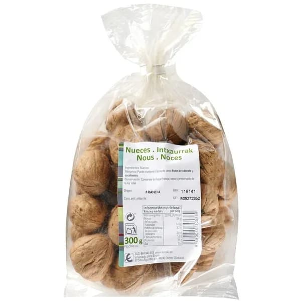 Nueces con cáscara, bolsa 300 g - 0.3 kg - Imagen del producto en Findit