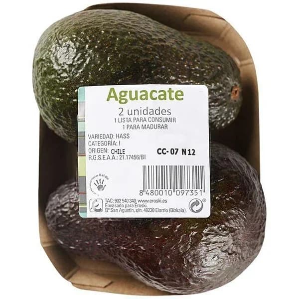 Aguacate, bandeja 2 uds - 2 ud - Imagen del producto en Findit