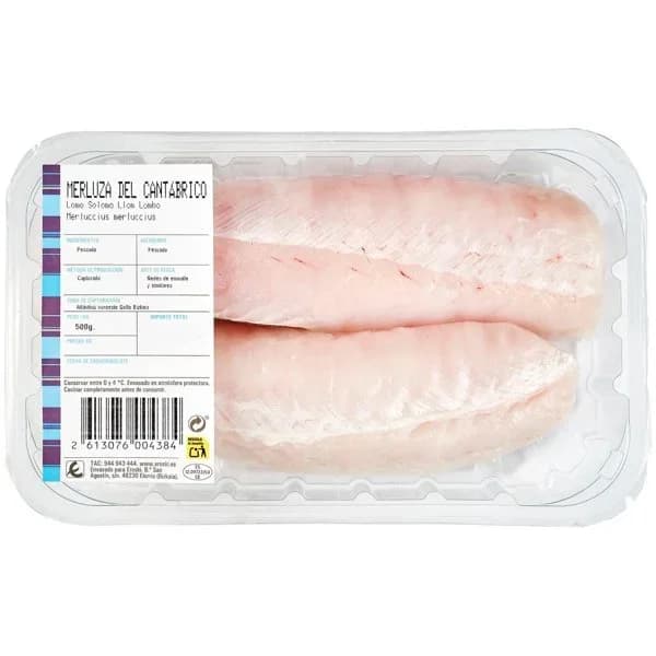 Cola de merluza del Cantábrico, bandeja aprox. 350 g - 0.35 kg - Imagen del producto en Findit