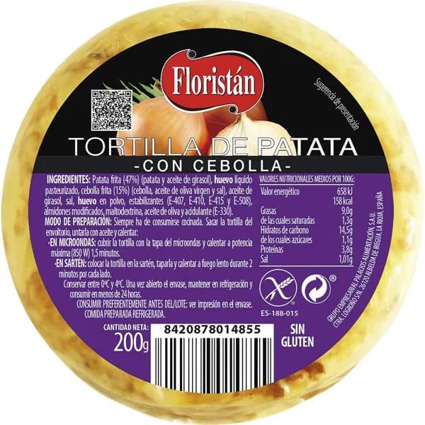 Tortilla con Cebolla Mini - 0.2 kg - Imagen del producto en Findit