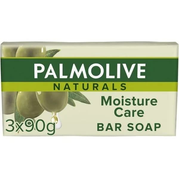 Jabón de manos en pastilla con extractos de oliva Moisture Care Olive Naturals Palmolive pack de 3 unidades de 90 g. - 0.27 kg - Imagen del producto en Findit