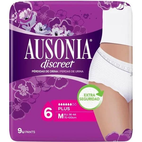 Pants Talla M AUSONIA Discreet, paquete 9 uds - 9 ud - Imagen del producto en Findit
