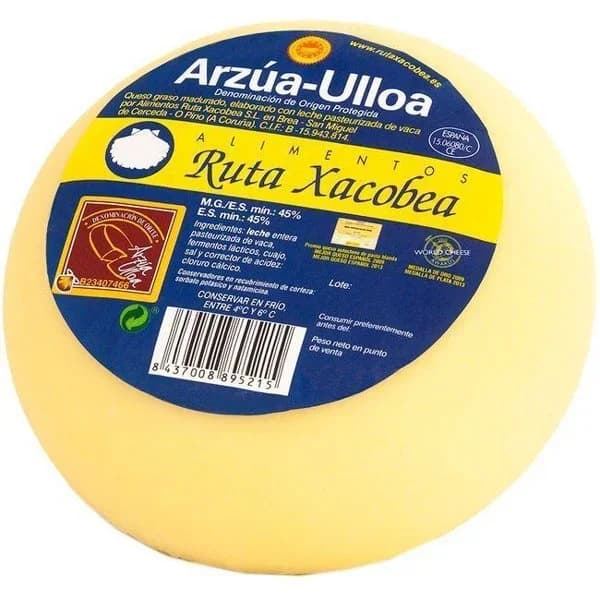 Queso tierno vaca A. Ulloa R. XACOBEA, pieza aprox. 1 kg - 1 ud - Imagen del producto en Findit
