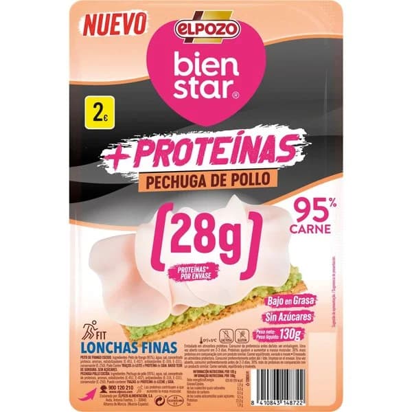 Pechuga de Pollo +Proteínas 130G - 0.13 kg - Imagen del producto en Findit