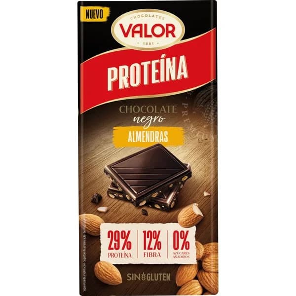 Chocolate Negro Proteina Almendras - 0.08 kg - Imagen del producto en Findit