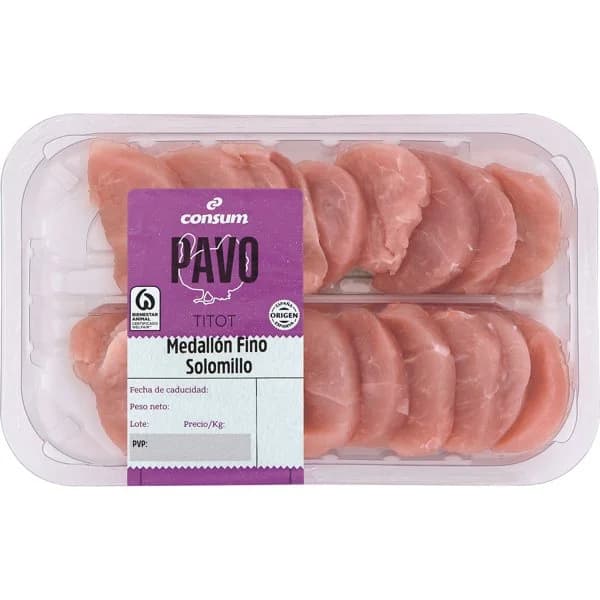 Medallón Solomillo Pavo Fino - 0.3 kg - Imagen del producto en Findit