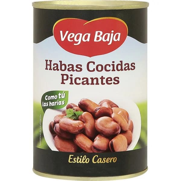 Habas Cocidas Picantes Lata - 0.2 kg - Imagen del producto en Findit