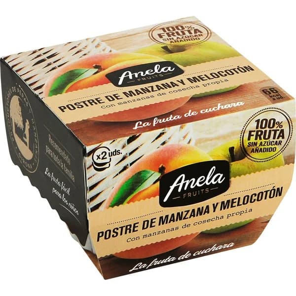 Compota Manzana y Melocotón Pack de 2 - 0.2 kg - Imagen del producto en Findit