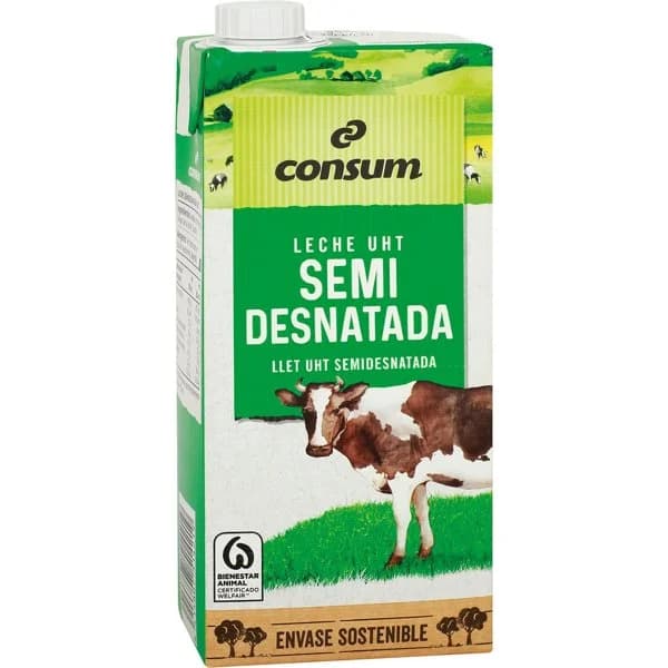 Leche Semidesnatada. Brik - 1 ud - Imagen del producto en Findit