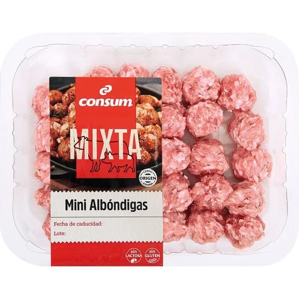 Bolitas de Carne Cerdo y Ternera - 0.22 kg - Imagen del producto en Findit