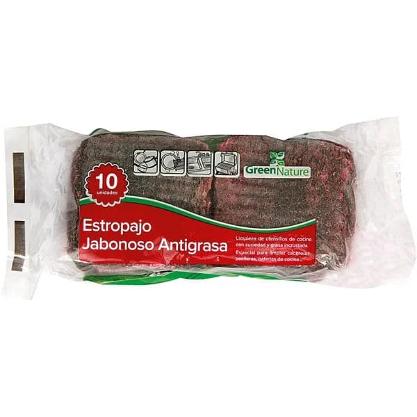 Estropajo de Acero Jabonoso - 10 ud - Imagen del producto en Findit