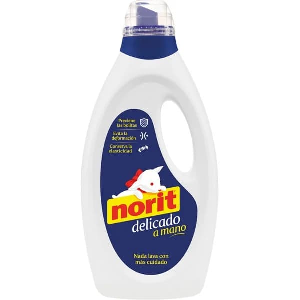 Detergente delicado a mano NORIT, garrafa 45 dosis - 1.12 l - Imagen del producto en Findit