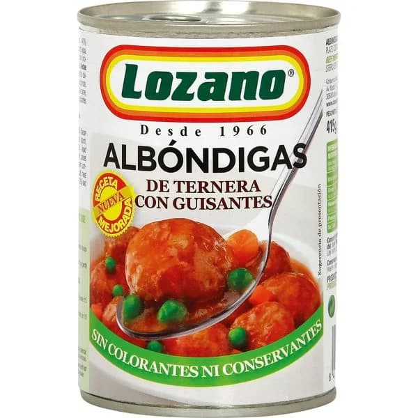 Albóndigas con Guisante Lata - 0.43 kg - Imagen del producto en Findit