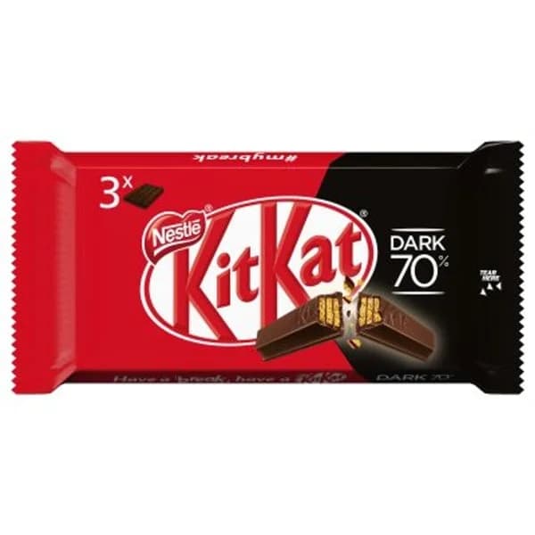 Snack Chocolate Negro 70% 3 x 41,5G - 0.12 kg - Imagen del producto en Findit