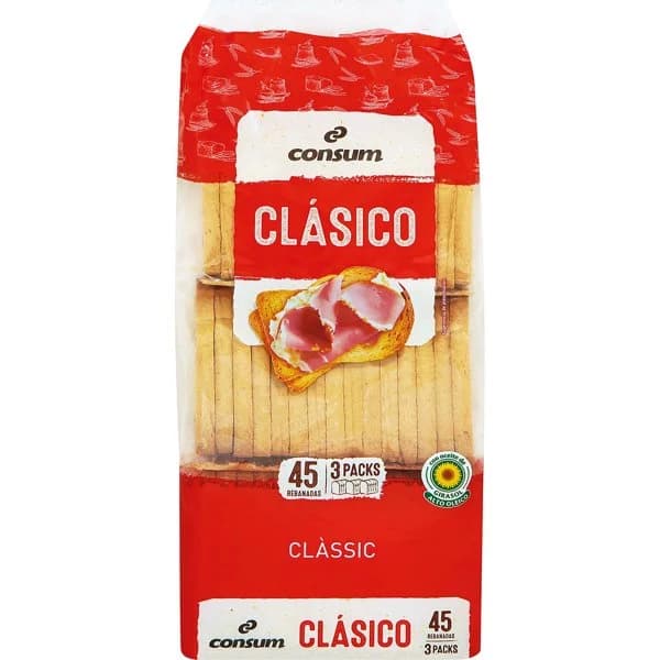 Pan Tostado Clásico 45 Rebanadas - 0.41 kg - Imagen del producto en Findit