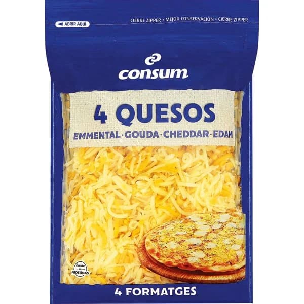 Queso Rallado 4 Quesos - 0.2 kg - Imagen del producto en Findit