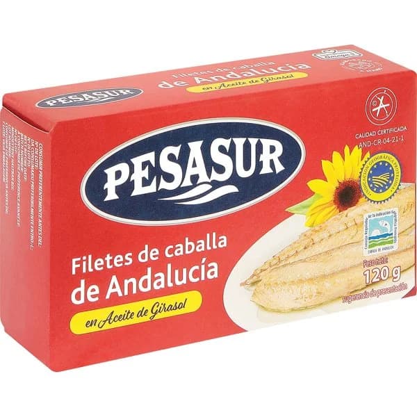 Filetes de Caballa de Andalucía Ac.Girasol - 0.08 kg - Imagen del producto en Findit