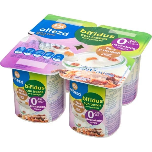 Yogur Bifidus Desnatado Fibra y Muesli 0% - 0.5 kg - Imagen del producto en Findit