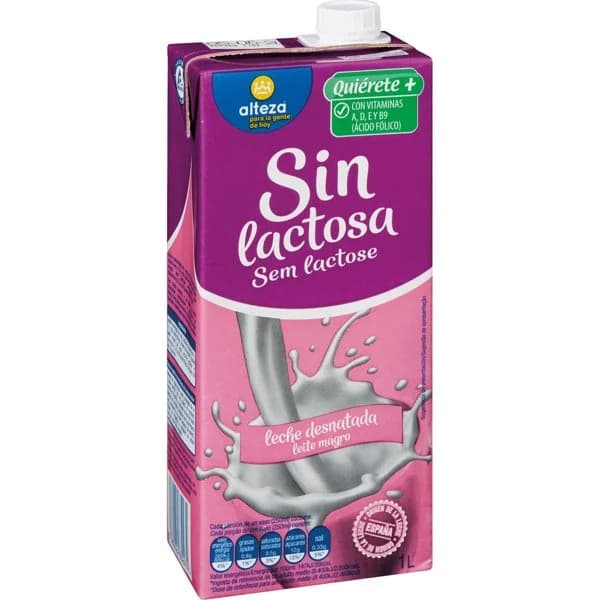 Leche Desnatada Sin Lactosa - 1 l - Imagen del producto en Findit