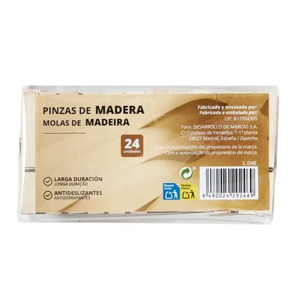 Pinzas de Madera - 1 ud - Imagen del producto en Findit