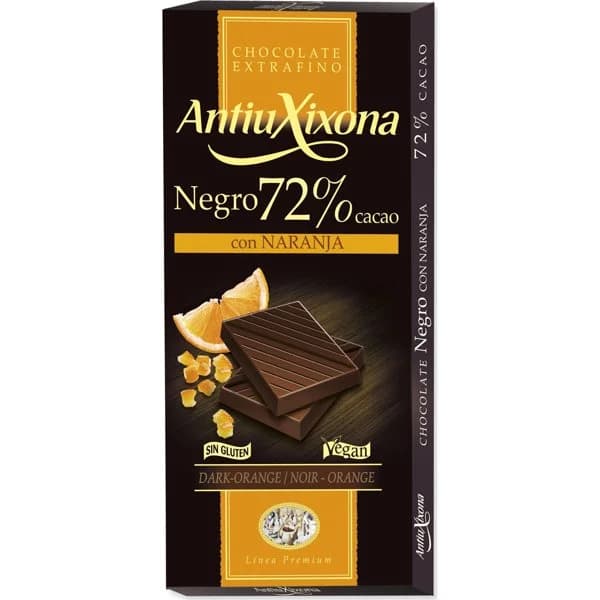 Chocolate Negro 72% Cacao Naranja - 0.1 kg - Imagen del producto en Findit