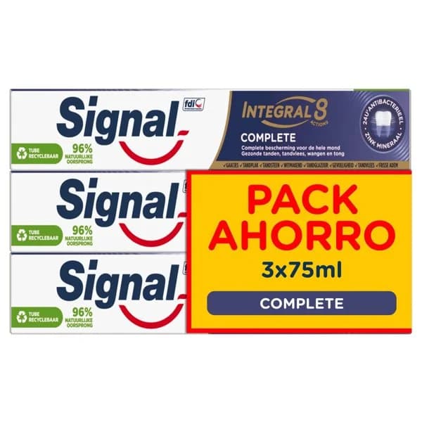 Dentífrico Integral 8 Protección Completa 3 x 75ML - 1 ud - Imagen del producto en Findit