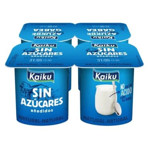 Yogur natural sin azúcar añadido 4x125 g - 0.5 kg - Imagen del producto en Findit